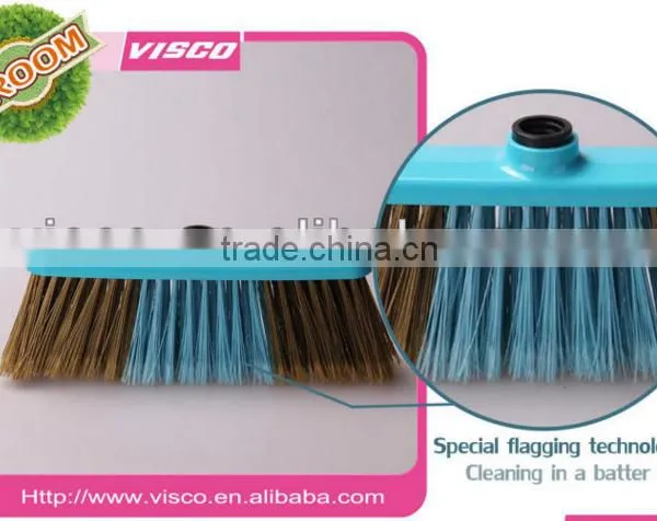 Plastic Broom With Pvc Coated Wooden Broom Handle,VA114