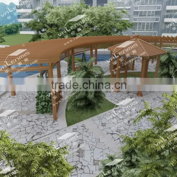 Aluminum Alloy Pavilion/Hot Sale Treated Wood Pergola photo-5