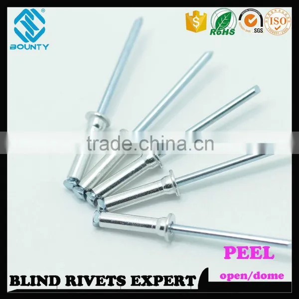 HOT SELLING OPEN END MANUFACTURER ALU/ST POP PEEL TYPE RIVETS photo-3