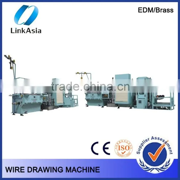 Inlet 1.2 -0.6mm Outlet 0.35 -0.1mm 21 Dies EDM Wire Automatic Wire Drawing Machine With Online Annealer photo-2