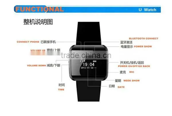 OEM Bluetooth Watch, Most Fashionable Lovers Watch/Wrist Watch / Bluetooth Watch With Vibrate & Caller ID Display photo-2