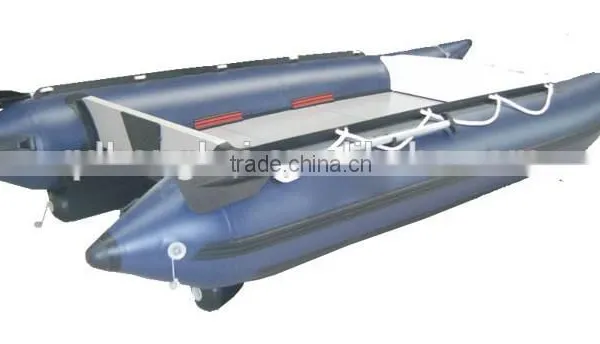 (CE) Pvc Red12ft Inflatable Catamaran Boat High Speed Boat for Sale photo-4