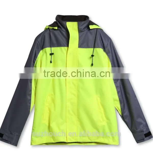 Fluorescent Reflective Safety Jackets With 300D Oxford Fabric