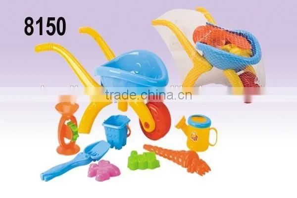 2015 New Kids Steel Garden Beach Wheel Barrow Play Set With Tray