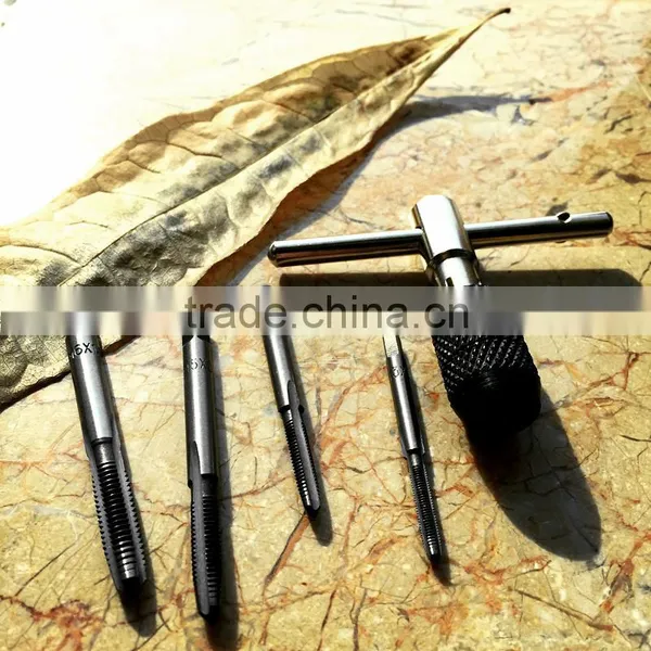 5PCS Mini Tool Set Small Tap Set With T Type Tap Wrench M3 M4 M5 M6 photo-4