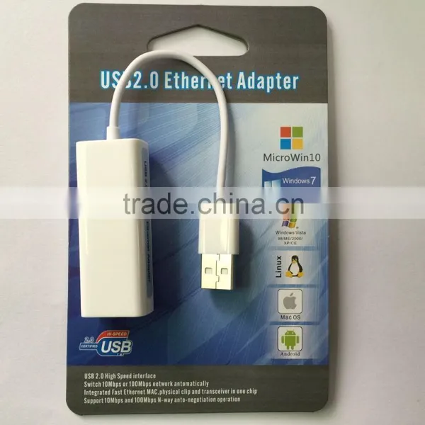 Driver-free USB 2.0 to 10/100 Fast Ethernet Adapter for Laptops Desktops photo-4
