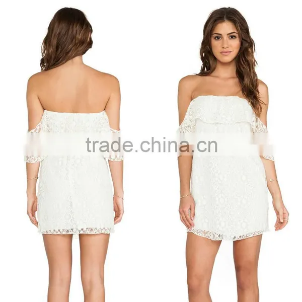 Women Party Dress Off the Shoulder Sleeveless Boulee Lace Party Dress Sexy Party Dress photo-6