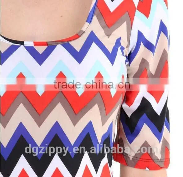 2016 New Fashion Design Plus Size Pakistani Chevron Print Maxi Dress photo-5