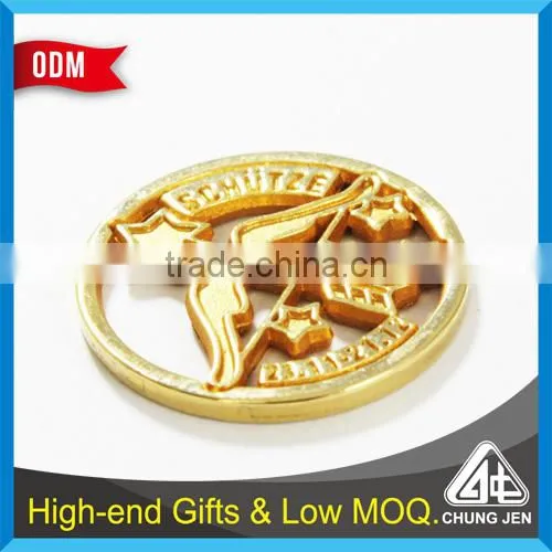 China Supplier Metal Cut Out Embossed Shopping Cart Euro Trolley Coin photo-3
