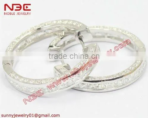 925 Sterling Silver Hoop Earrings, Sterling Silver Jewelry, Wholesale Jewelry photo-2