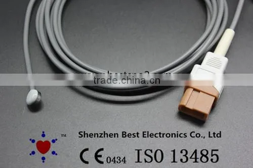 Spacelabs 20700-4000-00 Adult Temperature Probe/ Sensor for Skin, 3m Rectangle 10pin