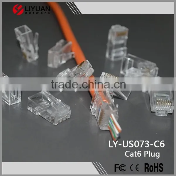LY-US073-C6 Ningbo Liyuan Cat6 RJ45 Modular Plug With Holes photo-3
