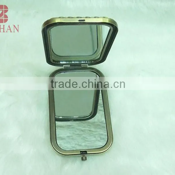 Metal Souvenir Kiss Fish Rhinestone Mirror/antique Kiss Fish Makeup Mirror/promotional Gift Kiss Fish Compact Mirror photo-4