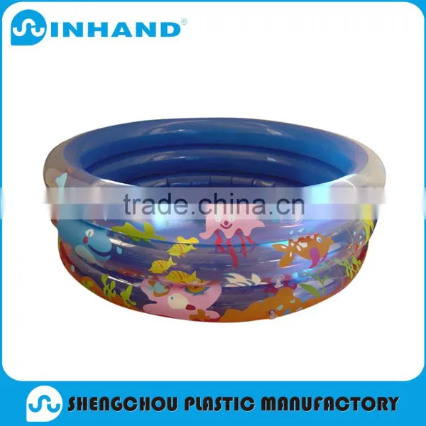 2016 Colorful Cheap Durable Baby Inflatable Swimming Pool 3 Ring Plastic Bath Pool For Kids photo-4