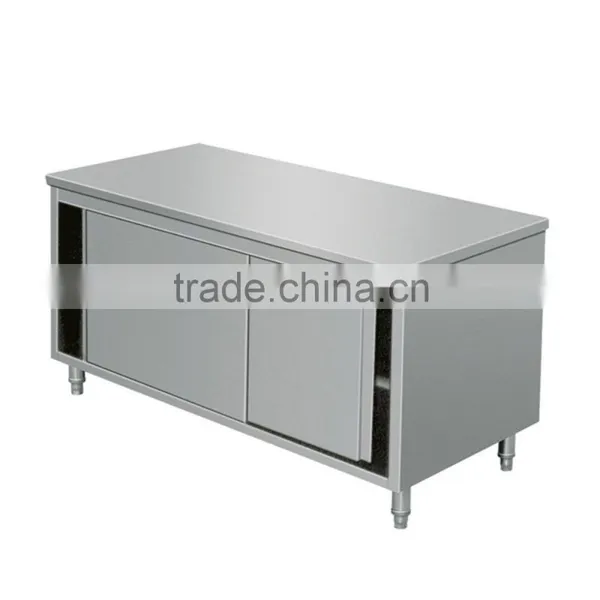 Icegreen Commercial Stainless Steel Work Prep Table With Cabinet & Backsplash