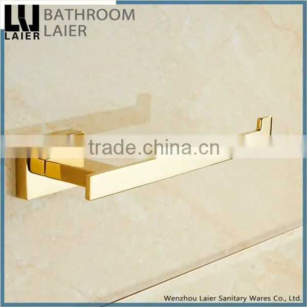 Simple Buy From China Zinc Alloy Gold Finishing Bathroom Accessories Wall Mounted Toilet Paper Holder photo-3