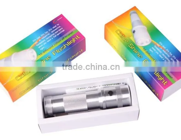 China 2016 Wholesale Factory Small Portable Color Changing Flash and Strobe 3W RGB Flashlight Torch Waterproof photo-3