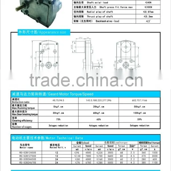 12V/24V TT DC Gear Motor photo-5