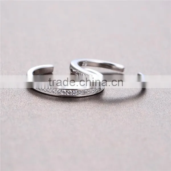 Bali Wedding Ring Crystal Diamonds Engraved Love Custom Wholesale Rings for Engagement Girls photo-4