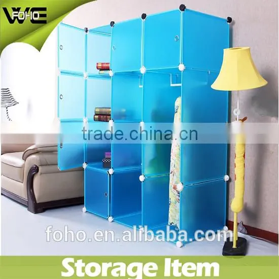 Assembly Almirah Clear Plastic,fashion Bedroom Almirah Design With 6 Cube and 2 Wardrobe Rack