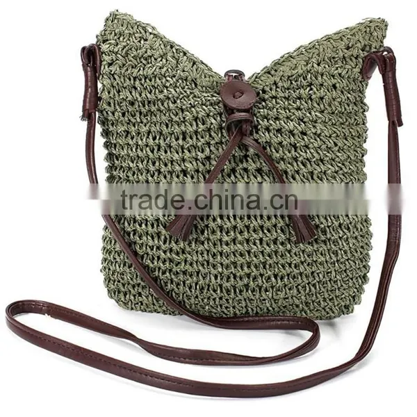 Small Woven Shoulder Bags Straw Summer Women Weave Burlap Jute Pouches Beach Travel Handbag photo-5