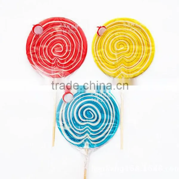 Christmas Decoration Candy , Colorful Swirl Flat Lollipops photo-5