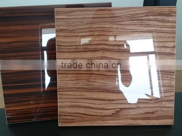 Two Side Same Color Wood Grain uv Board ,one Side in High Hlossy