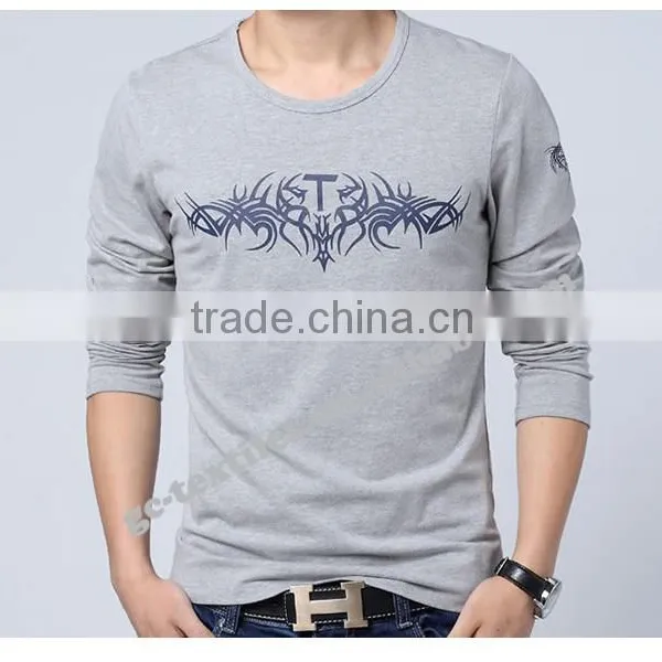 Printed Round-neck Men's Long Sleeve T-shirts photo-2