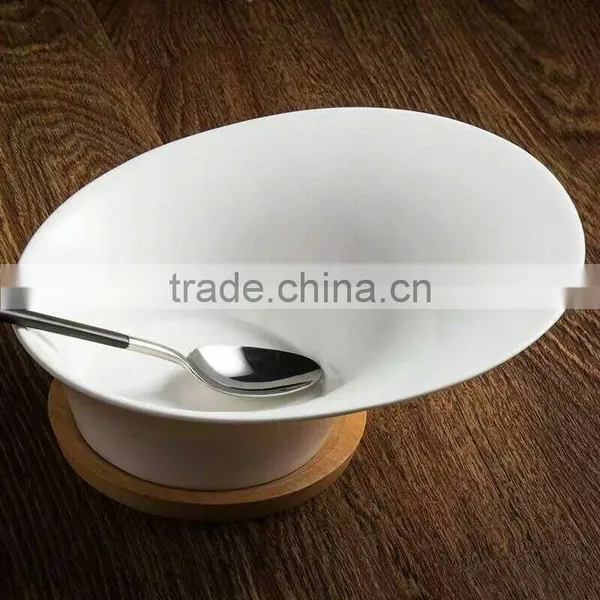 Royal Porcelain Dinner Plate ,white Wavy Dinner Plate, Flat White Porcelain Cake Plate photo-5