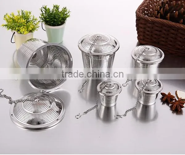 YS Factory Loose Leaf Tea Stainless Steel Strainer (Set of 2) With Tea Scoop and Drip Trays, Medium photo-3