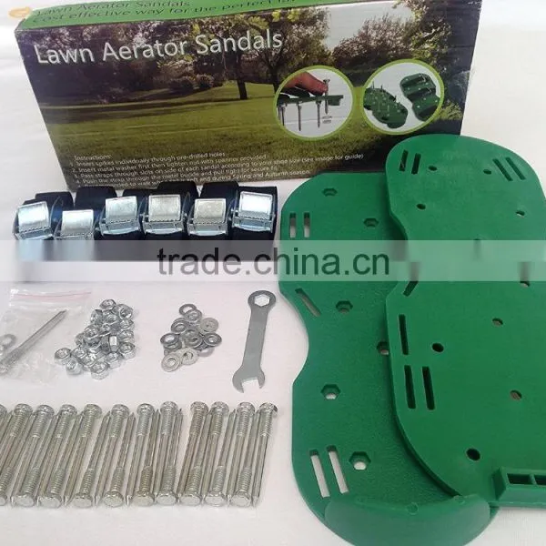 Lawn Aerator Shoes W/Metal Buckles and 3 Straps Lawn Aerator Sandals, Turf Aerating Shoes photo-2
