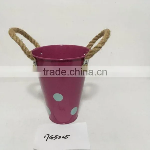 China Best Sellers Home Garden Colorful Iron Metal Hanging Plant Flower Pot and Metal Planters photo-3