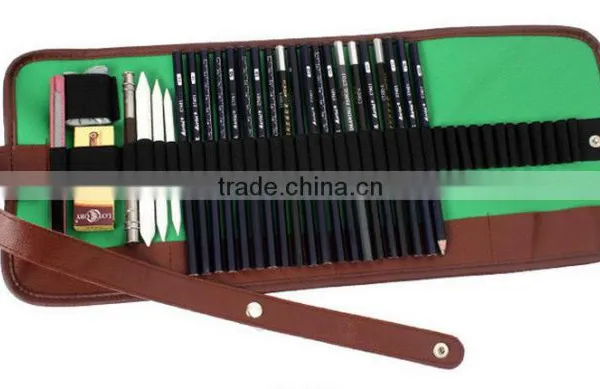 Factory Wholesale Drawing Sketching 36 Pieces Canvas Roll Up Pencil Case photo-2