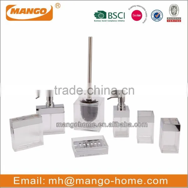 New Simple Hotel Accessories Hand Body Lotion Bottle Stainless Steel Bathroom Set photo-5