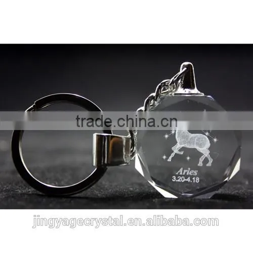 3D Laser Engraved Crystal Keychain Christmas Promotional Gift 2016 photo-2
