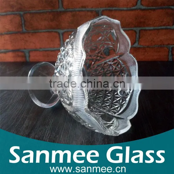 Elegant Embossed Ice Cream Bowl Hot Sale Gift Glass photo-2