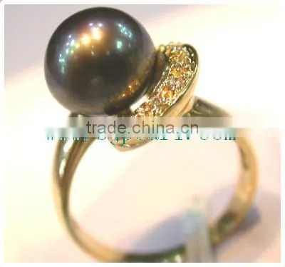 Purple Pearl Ring Tahitian Ring photo-3