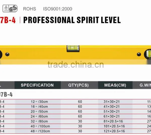 China Export 3vials Aluminum Alloy and Plastic Parts Spirit Level photo-2