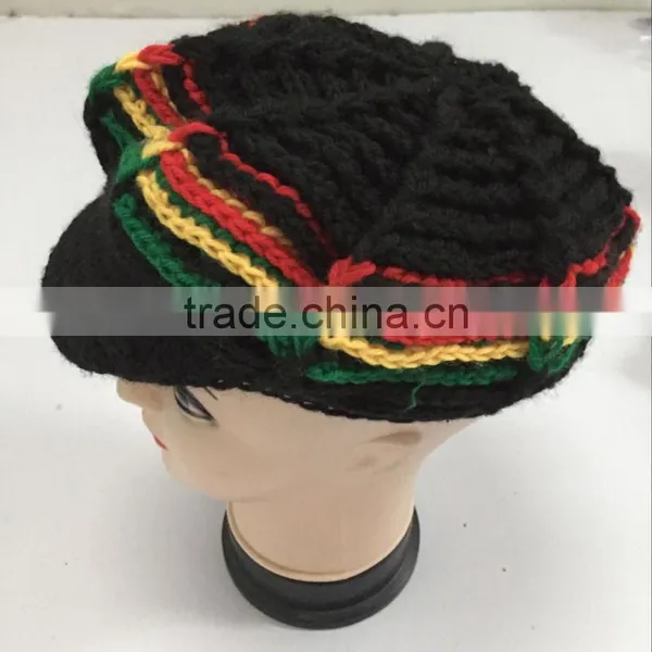 Hand Knit Custom Hat Printed Colorful Winter Knitted Hat photo-6