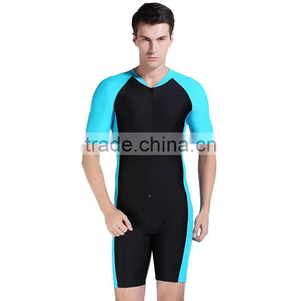 Wholesale Couples Conjoined Short Sleeves Prevented Bask Dress Suit Surf Diving Suit Conservative Bathing Suit Cover Ups photo-6