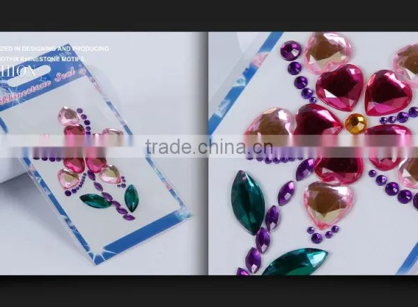 Free Sample Self Adhesive Diamond Rhinestone Decorative Sticker Gems Crystals Sticker photo-3