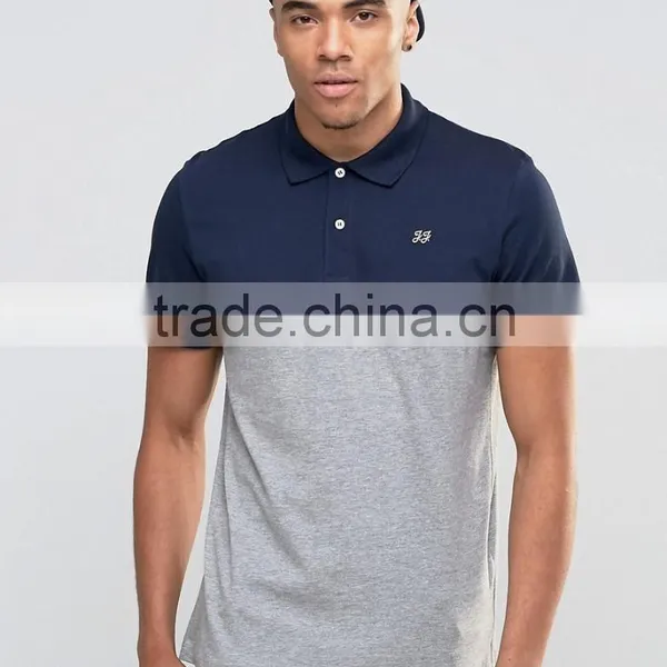 MGOO Cheap Price Custom Printing T-shirt Left Chest Printing Mens Polos Contrast Cotton Spandex Muscle Tops photo-2