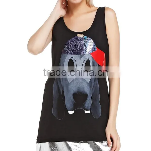 Lovely Printed Stylish Sexy Women Singlet