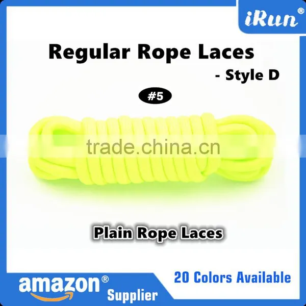 Light Gray Youth Candy Color Rope Laces Polyester Rope Lace - Yeezy Rope Laces Plain Rope Laces - 20 Colors Available photo-3