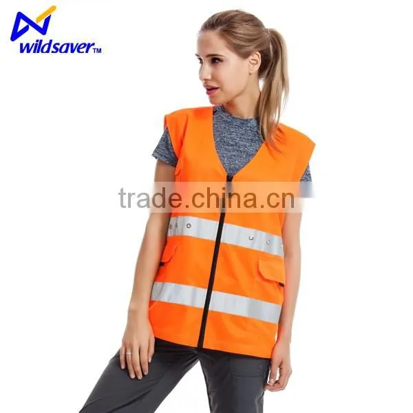 Cheap Fluorescent Orange Reflective Safety Vest for Sanitation Workers photo-6
