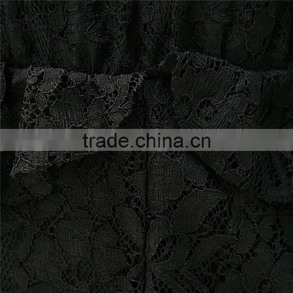 New Fancy Design Short Dance Wear All Black Lace Jumpsuit photo-6