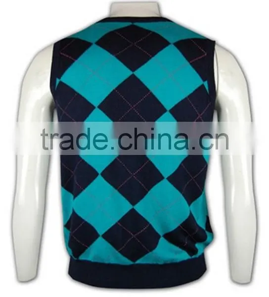 ISO9001/BSCI Manufature New Design Custom Acrylic Sweater Vest photo-4