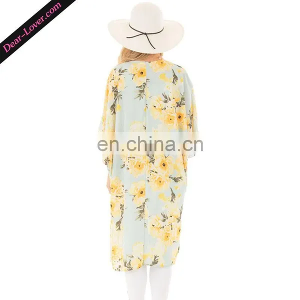 Hot Selling Summer Floral Side Slit Beach Dresses Wholesale photo-3