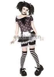 Horror Halloween Carnival Party Black Gothic Girl Wig for Adults photo-3