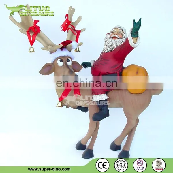 Chirstmas Lifelike Robotic Santa Claus Sculpture photo-4